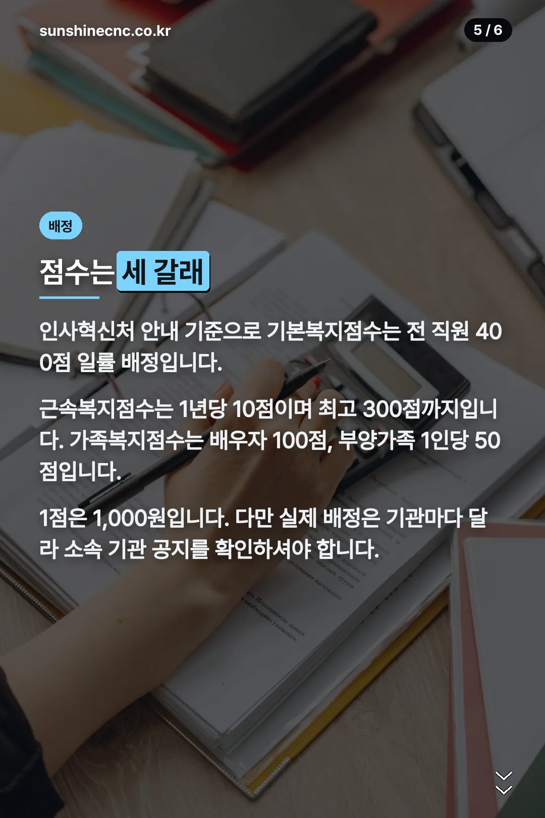 복지점수 배정 기준