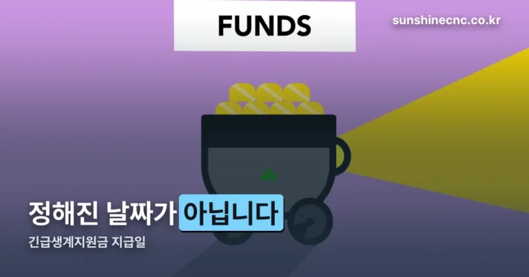 긴급생계지원금 지급일 — 날짜 대신 처리 원칙을 확인하세요