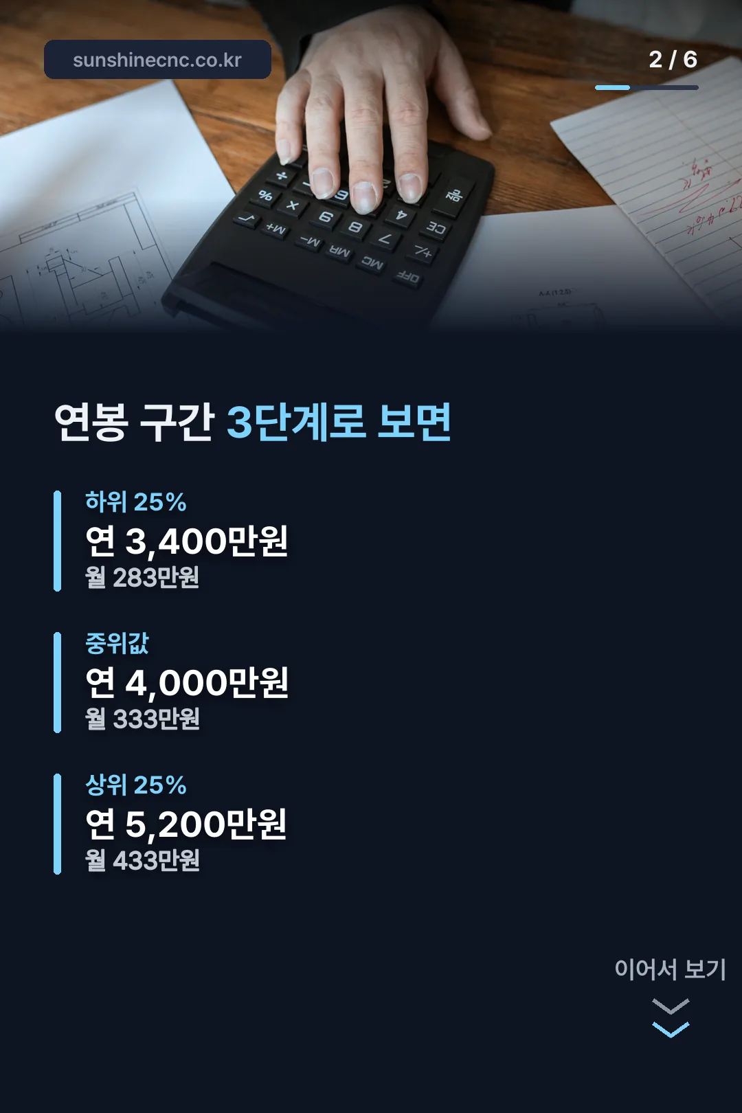 연봉 구간 3단계 표